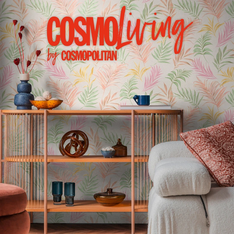 COSMOPOLITAN wallpaper with colorful leaves - floral non-woven wallpaper kitchen bedroom 
