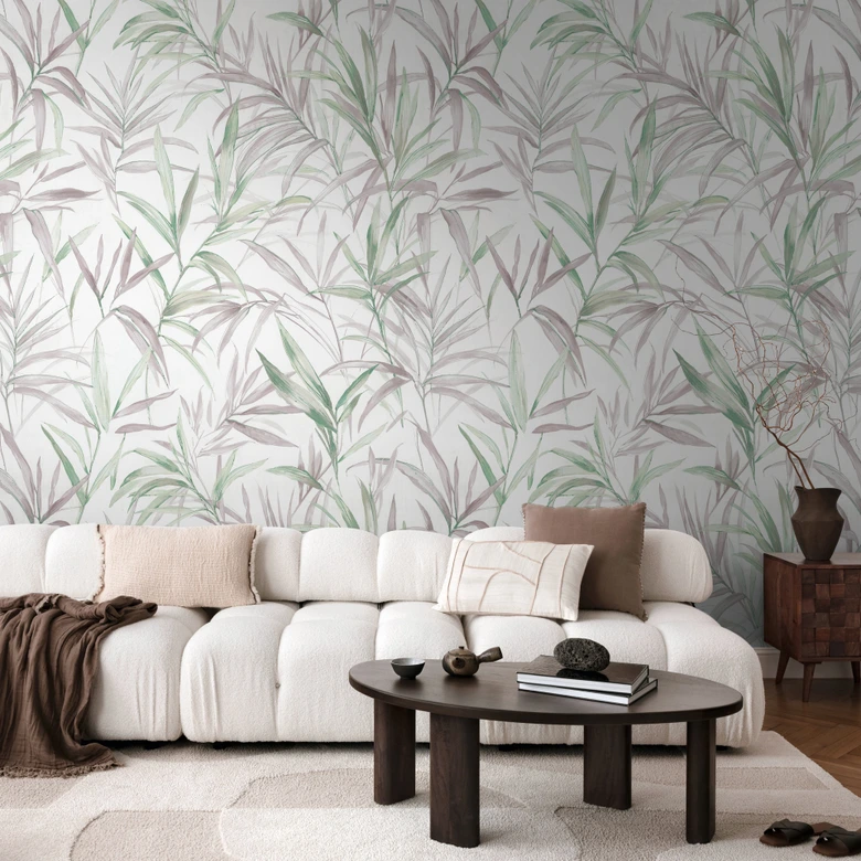 COSMOPOLITAN Fototapete Grüne Blätter Naturmotiv - moderne Vliestapete Botanik 
