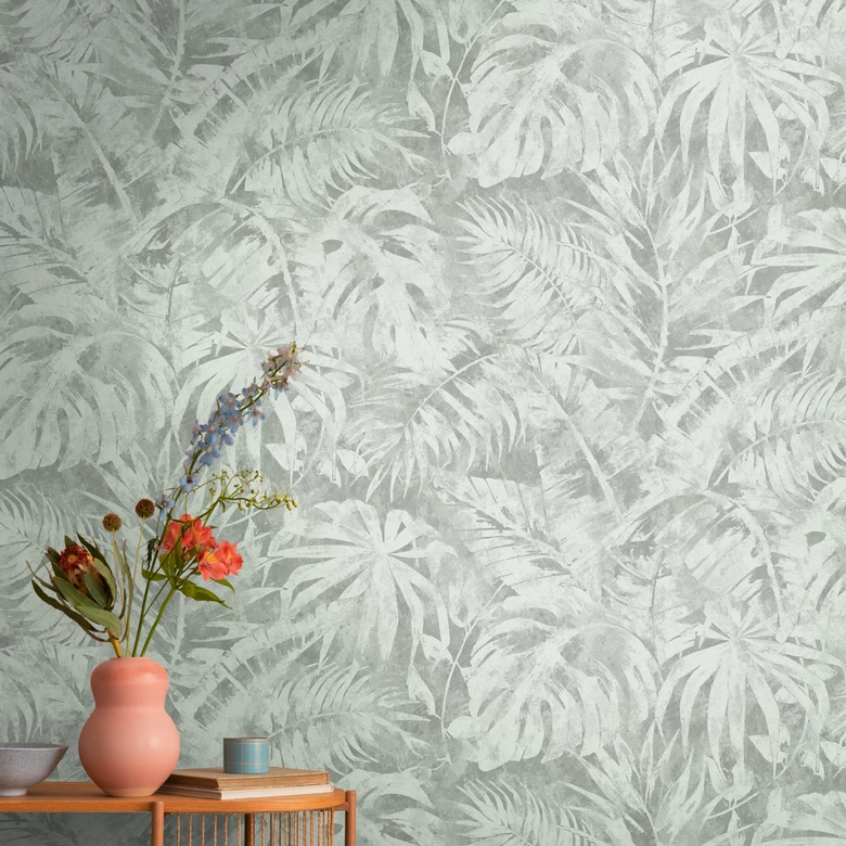 COSMOPOLITAN Fototapete Dschungel Blätter Grün Natur - Vliestapete Palmen-Design 