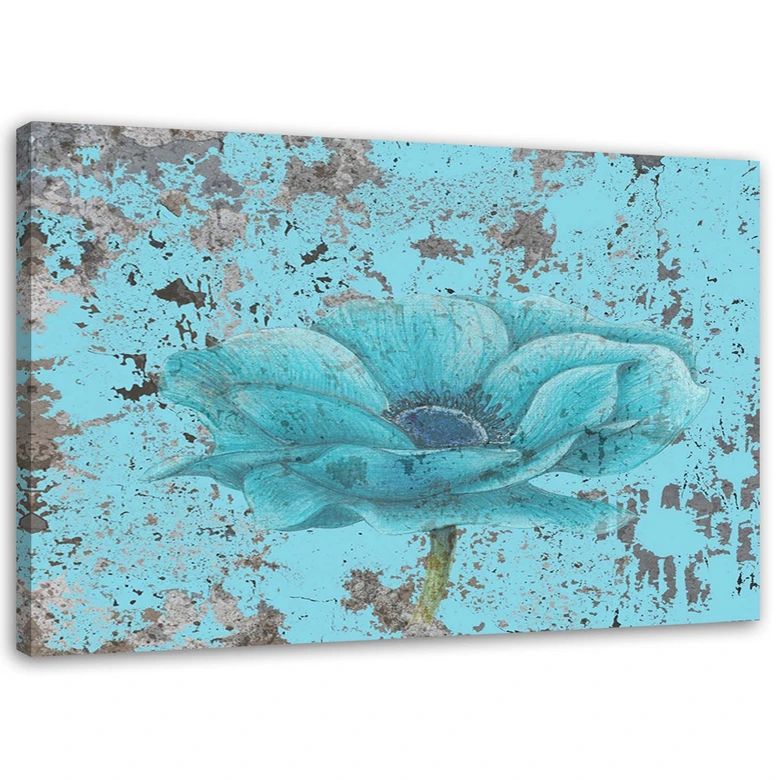 Leinwandbild, Retro-Meeresblume 