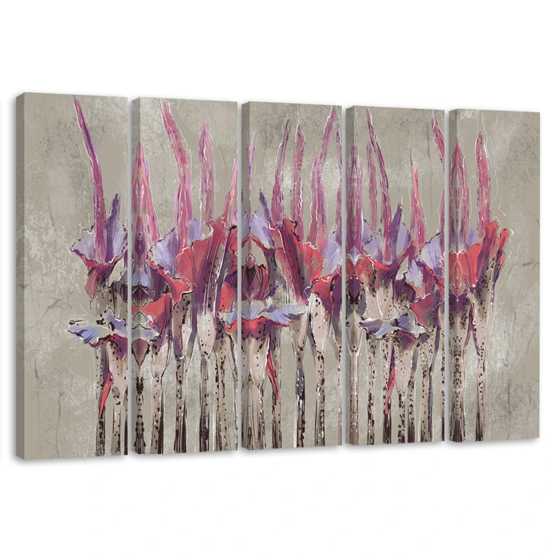 Canvas print 5 delen, planten bloemen Simnitło 