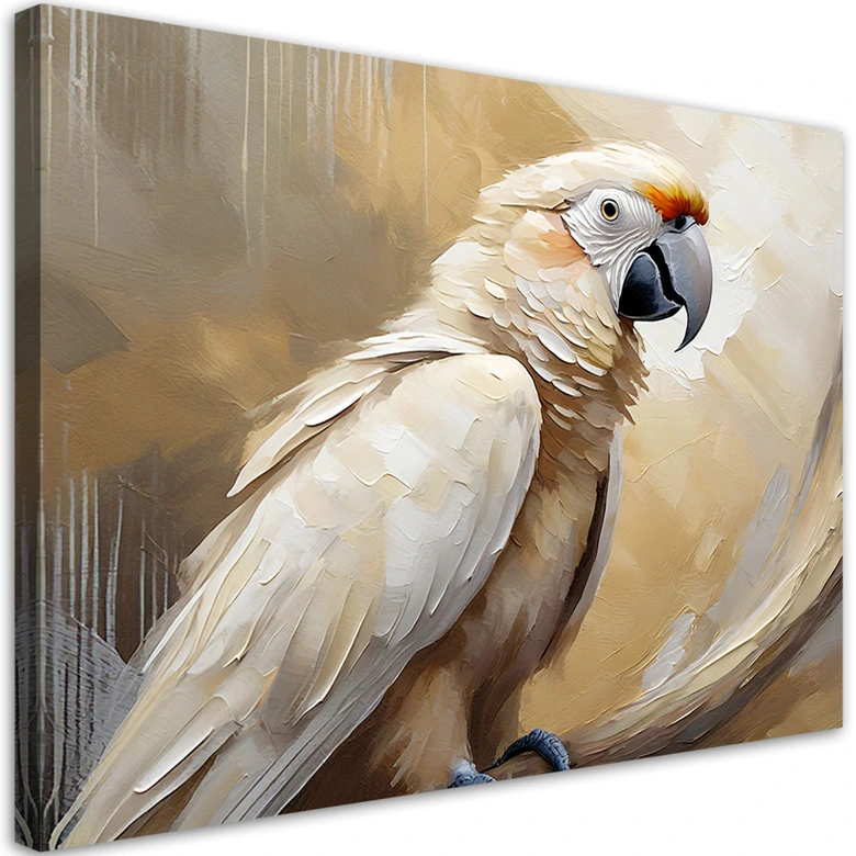 Leinwandbild AI Papagei Vogel gemalt 