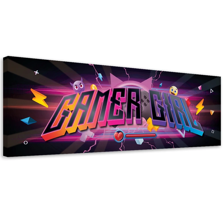 Leinwandbild, Gaming Zone Inschrift 