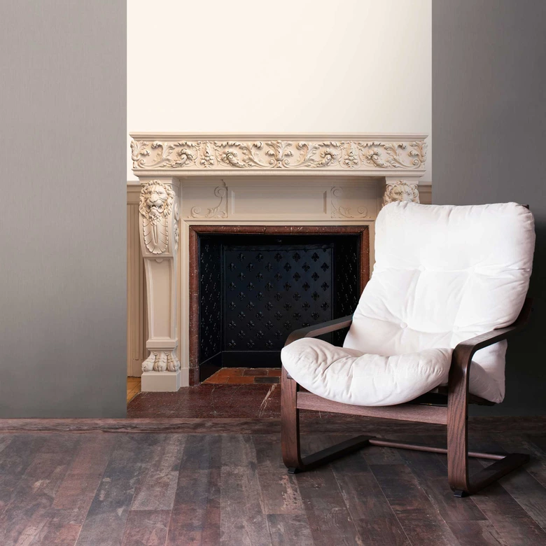 Wall Mural Fireplace Antique Beige - wall mural with 3D look - non-woven wallpaper realistic 