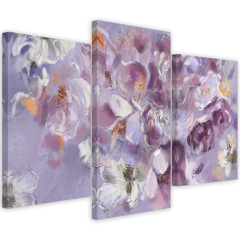 Leinwandbild 3 teilig, Iris Blume 