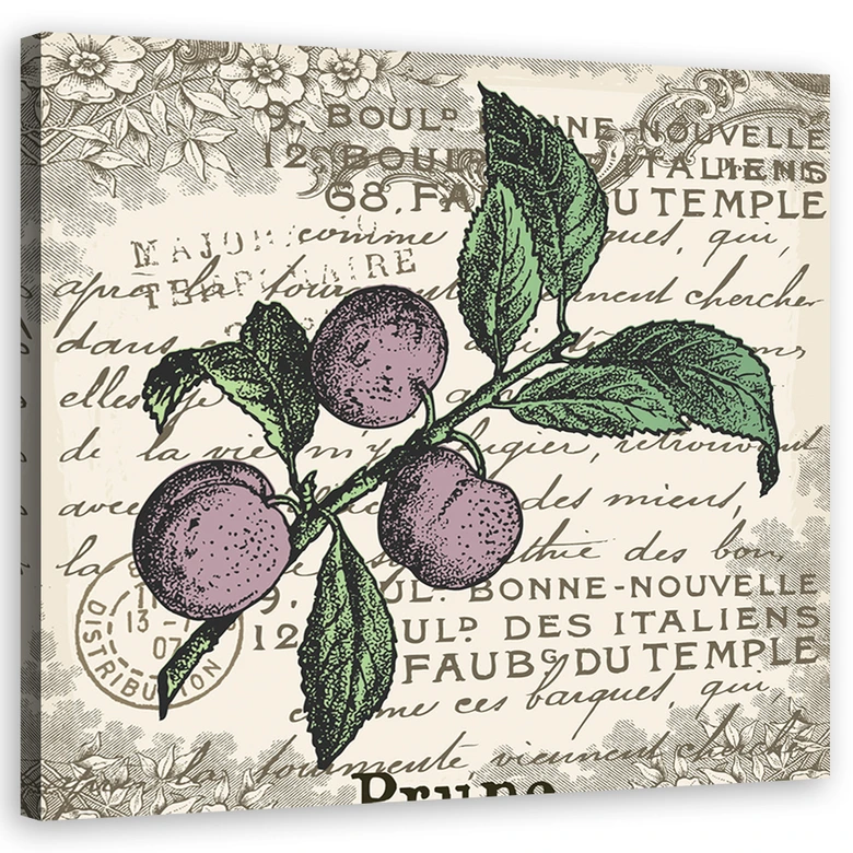 Canvasbillede, vintage blomme 