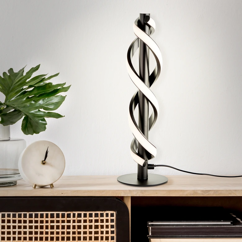 Tischleuchte Alexander, schwarz, 38,9 x 12 cm, Innenleuchte 