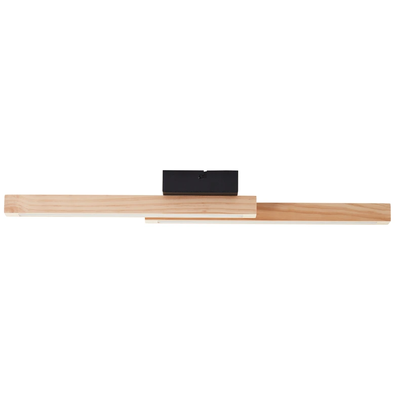 Deckenleuchte Anabelle, braun, 62 x 6,5 cm, Holz LED-Lampe 