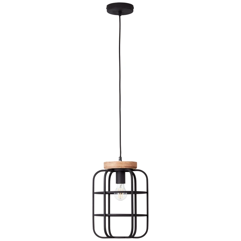 Pendelleuchte Inga, braun, 147 x 25 cm, Holz Pendellampe 