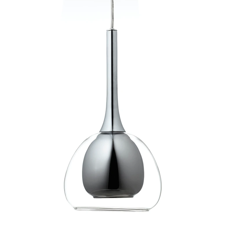 Pendelleuchte Iris, metallic, 120 x 66 cm, Glas Pendelleuchte, dimmbar 