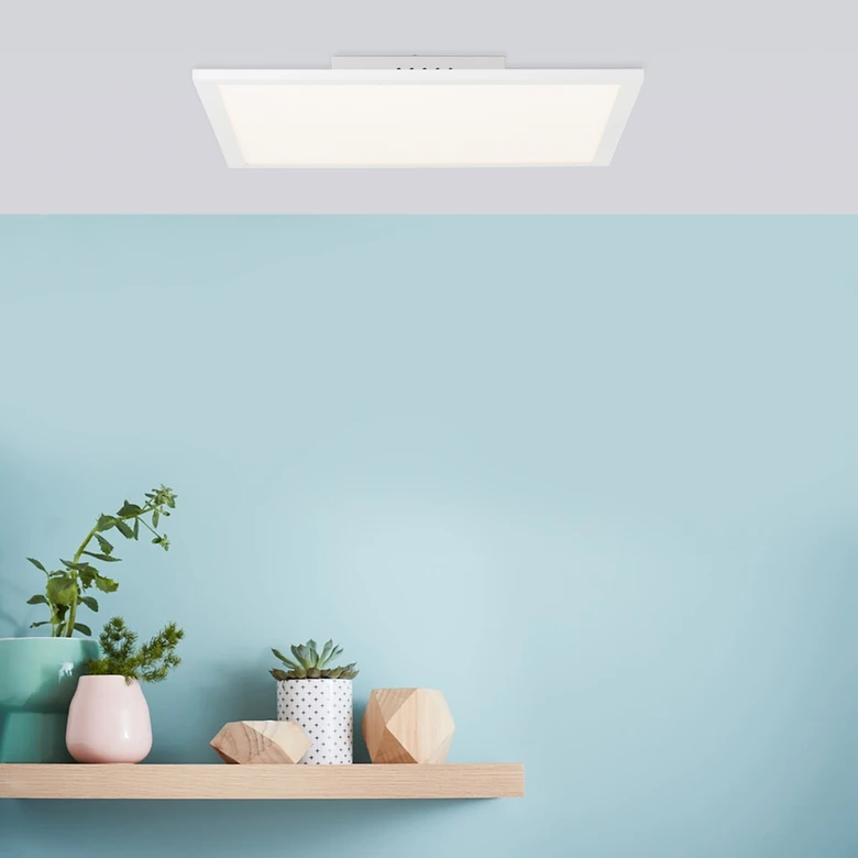LED-Deckenleuchte Jolien, weiß, 39,5 x 39,5 cm, Deckenlampe 