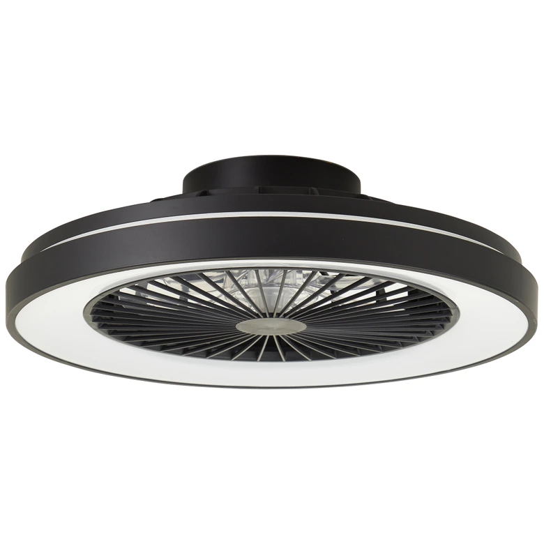 Deckenleuchte Levin, schwarz, 13,7 x 48,5 cm, Deckenventilator mit LED 