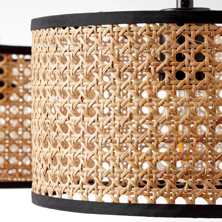 Pendelleuchte Toni, beige, 120 x 110 cm, Rattan Pendelleuchte 