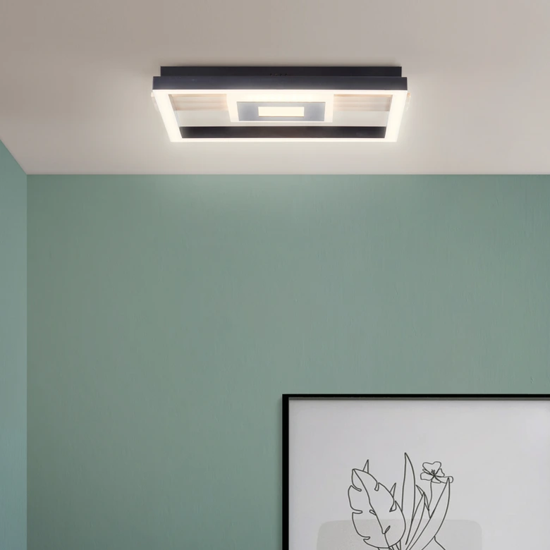 Deckenleuchte Aras, braun, 27,5 x 29,5 cm, Metall Lampe 