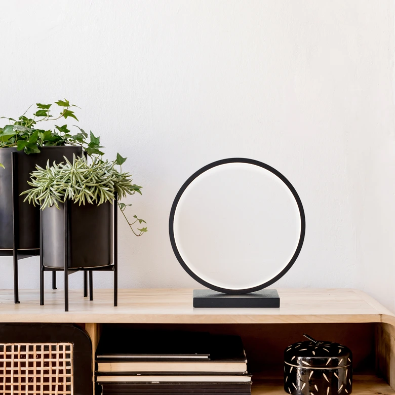 Tischleuchte Elea, schwarz, 25,8 x 27,8, Metall Lampe 