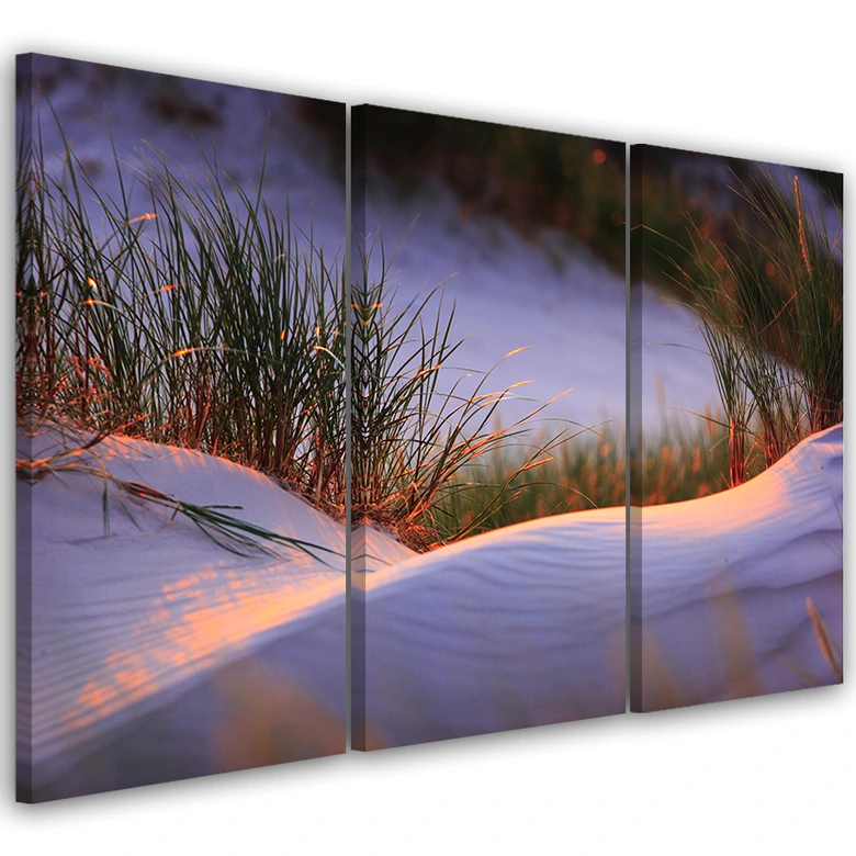 3 stykke lærredstryk, Sand Sea Beach 