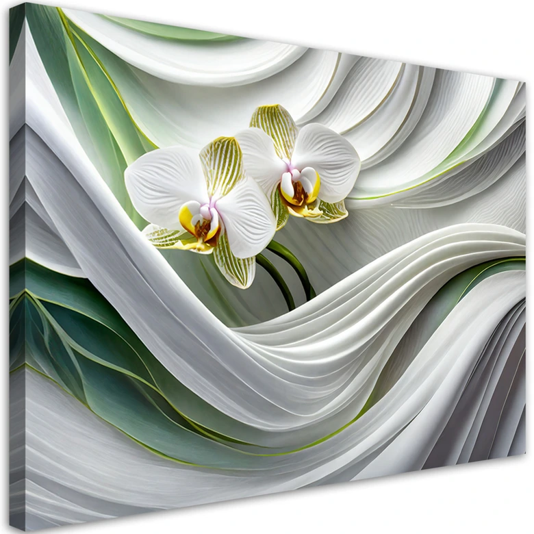 Leinwandbild, Orchidee abstrakt 3D 