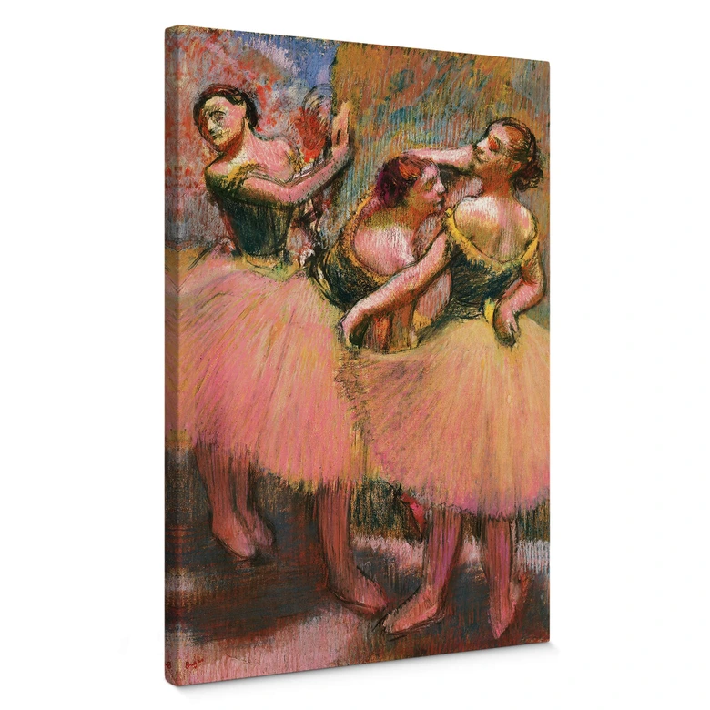 Leinwandbild Degas - Drei Tänzerinnen mit grünen Korsagen 