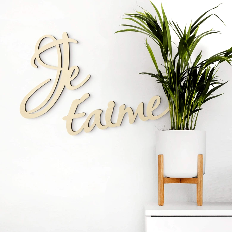 Je t’aime – populierenhout 