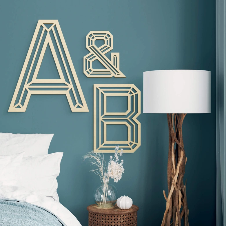 Wooden Letters - Origami 