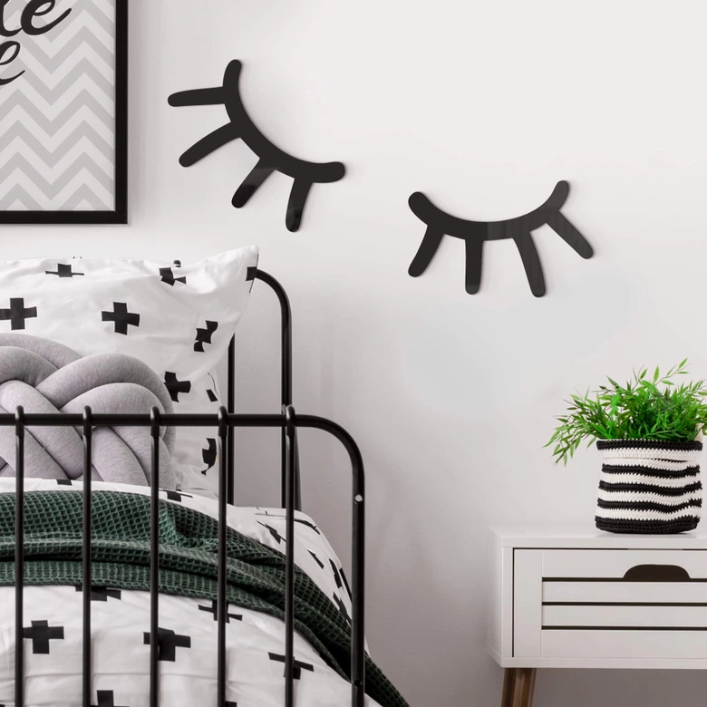 Acryldecoratie - Wimpers 