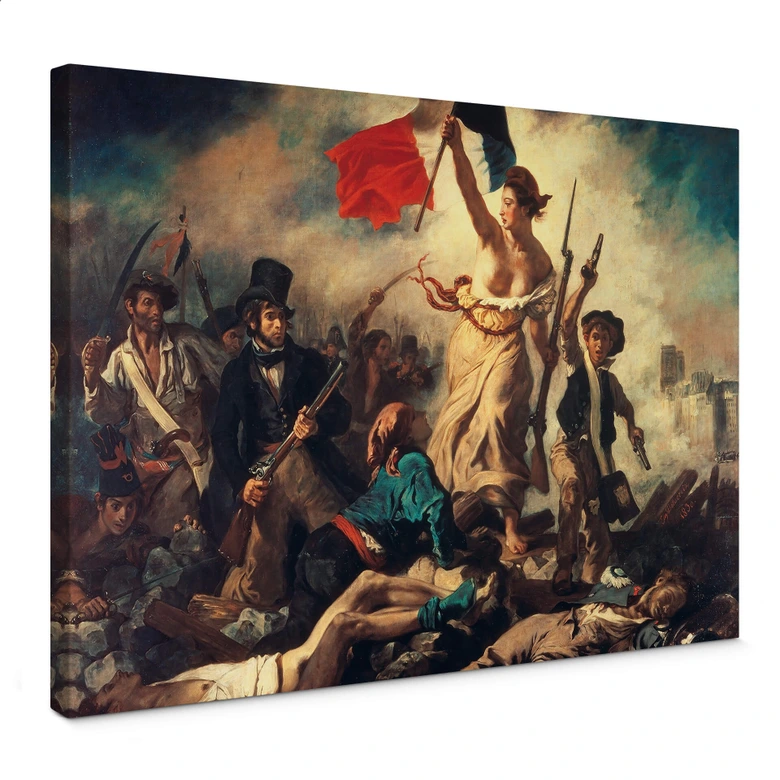 Leinwandbild Delacroix - Die Freiheit führt das Volk 