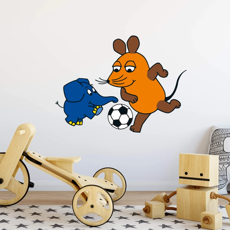 The Mouse plays Football Wall Sticker 