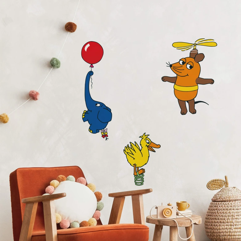 The Mouse and friends in the air Wall sticker 