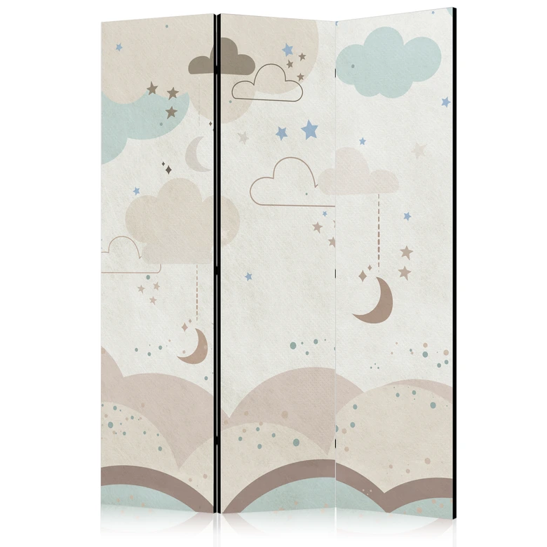 Paravent, Raumteiler freistehend, Trennwand - Cloudy Night Sky 