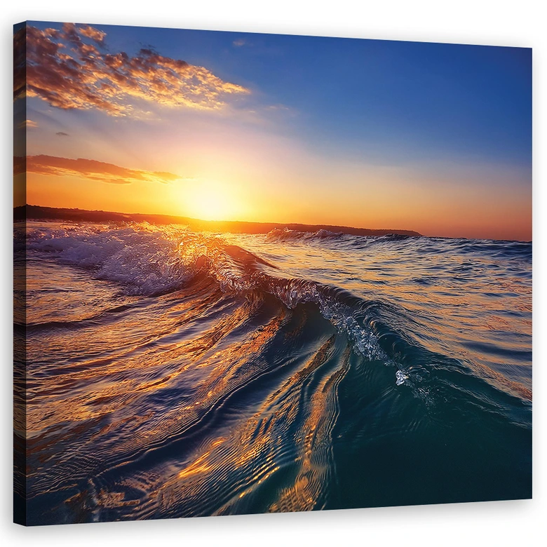 Leinwandbild Meereswelle Landschaft 
