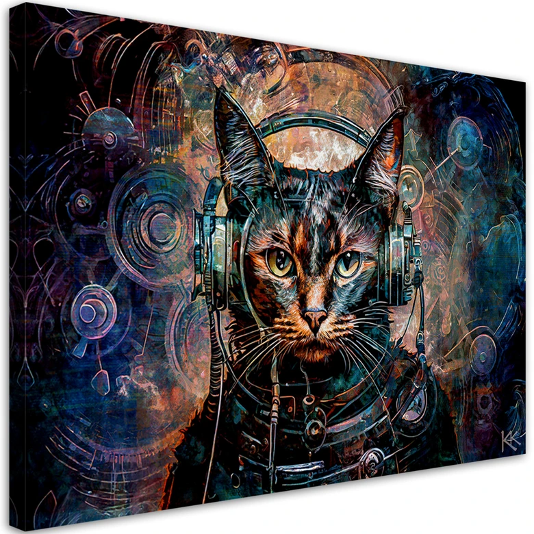 Canvasbillede, Futuristisk abstrakt kat 