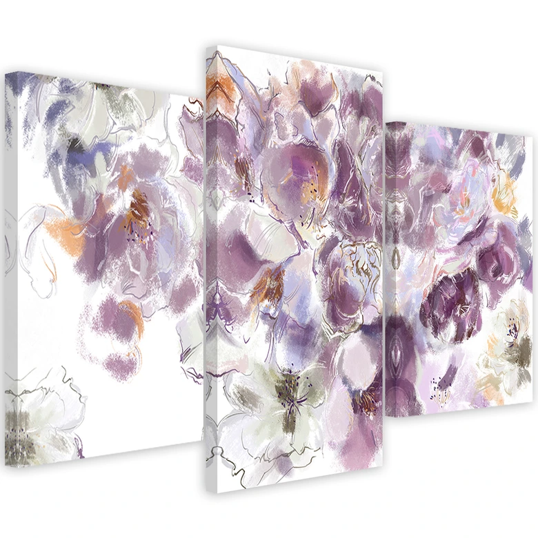 Leinwandbild 3 teilig, Iris Blume 