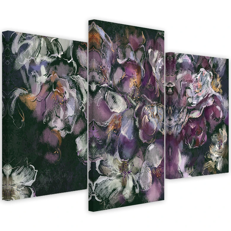 Leinwandbild 3 teilig, Iris Blume 