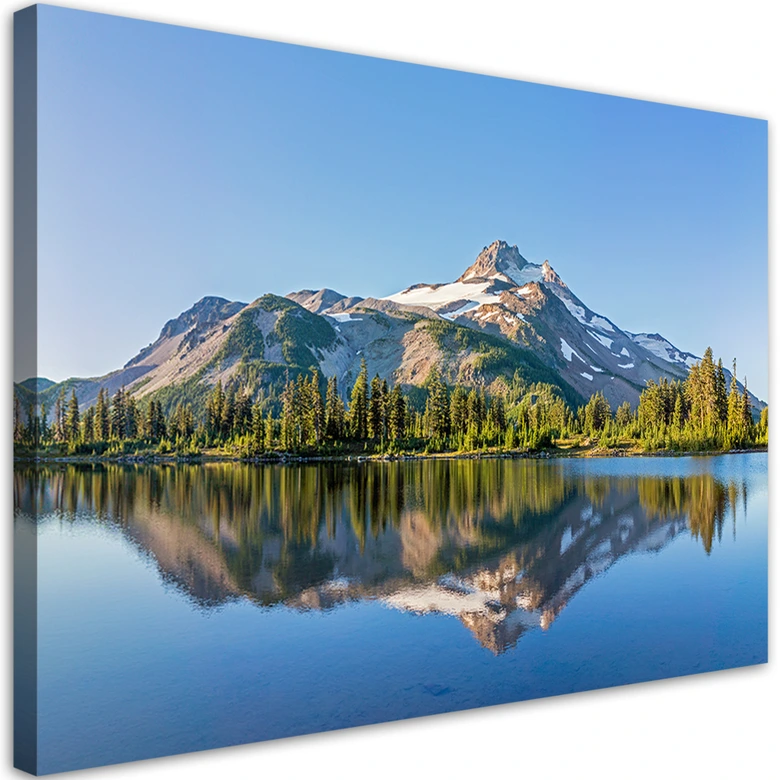 Leinwandbild, Wald Berge Natur Landschaft 