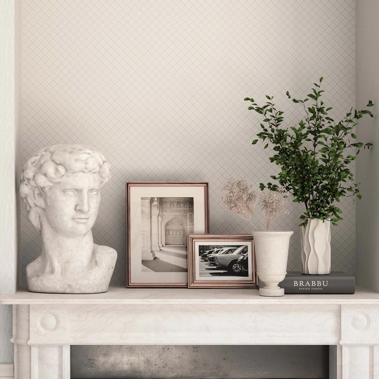 streepjes behang vliesbehang Erismann Versailles wit, grijs, zilver 