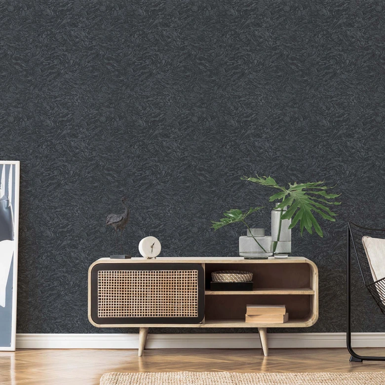 ELLE Decoration 3 non-woven tapet svart 