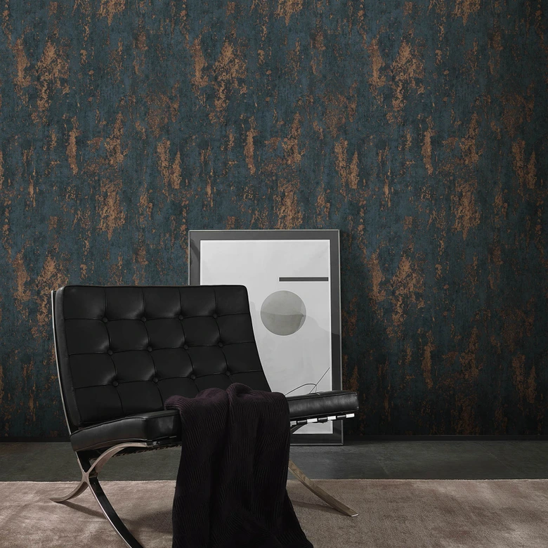 Erismann Vliesbehang Casual Chic Blauw 