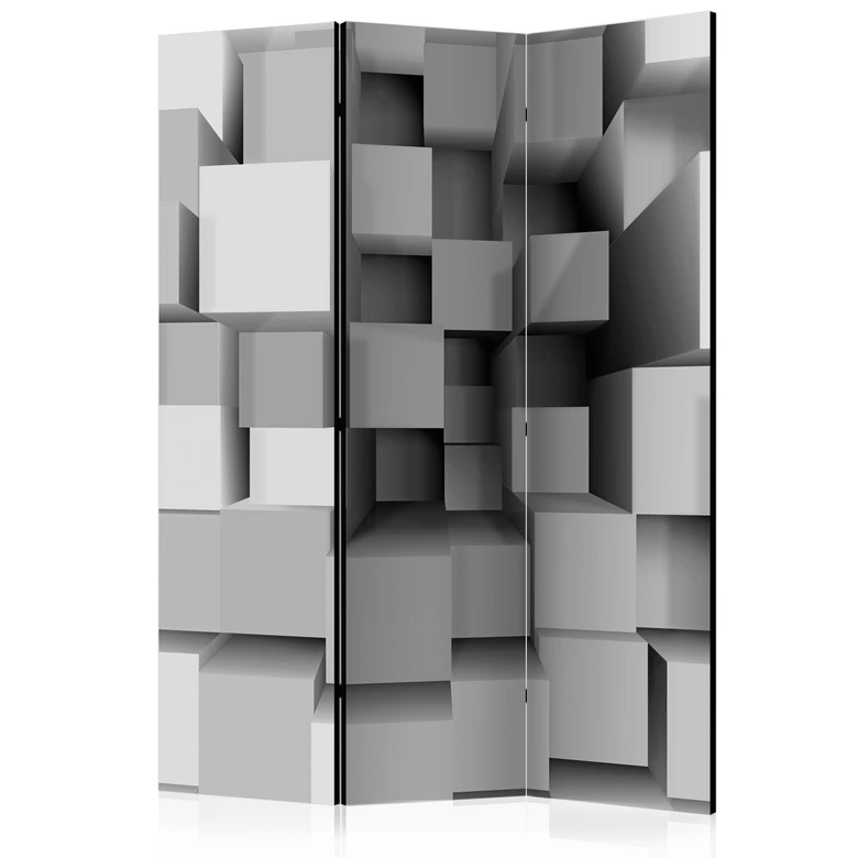 Paravent, Raumteiler freistehend, Trennwand - Geometrisches Puzzle 