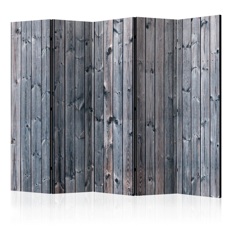 Paravent, Raumteiler freistehend, Trennwand - Rustikale Eleganz , 5-teilig - 225x172 cm 