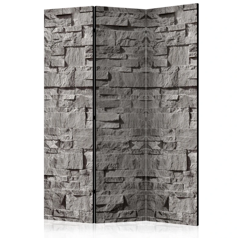 Paravent, Raumteiler freistehend, Trennwand - Stein Tab, 3-teilig - 135x172 cm 
