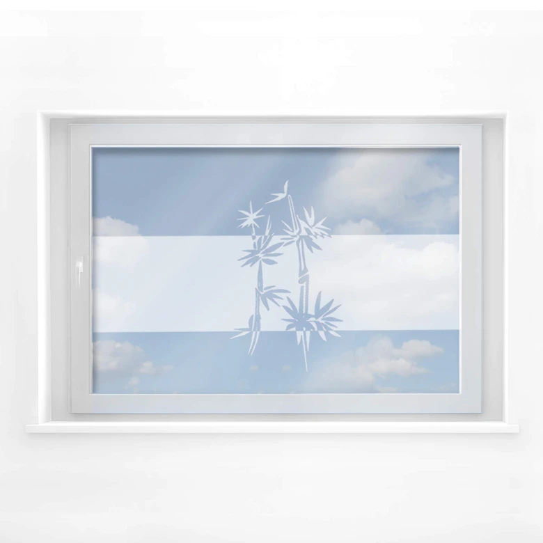 Dekoracja okienna bambus 2 negatyw 