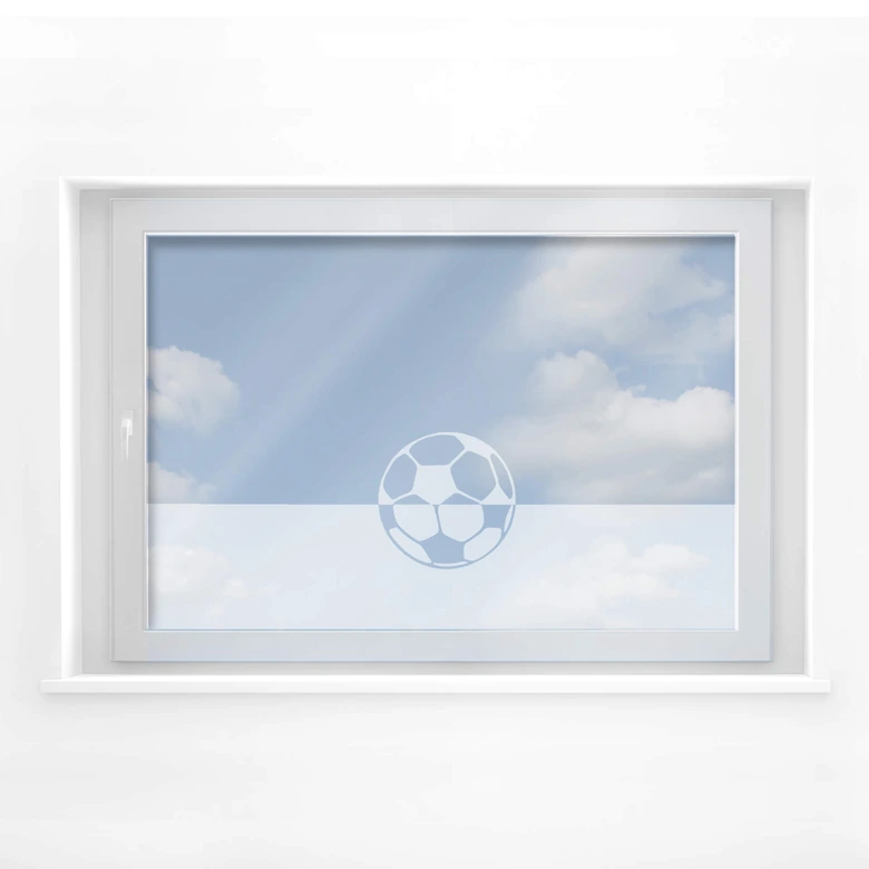 Fönsterdekoration med fotboll 