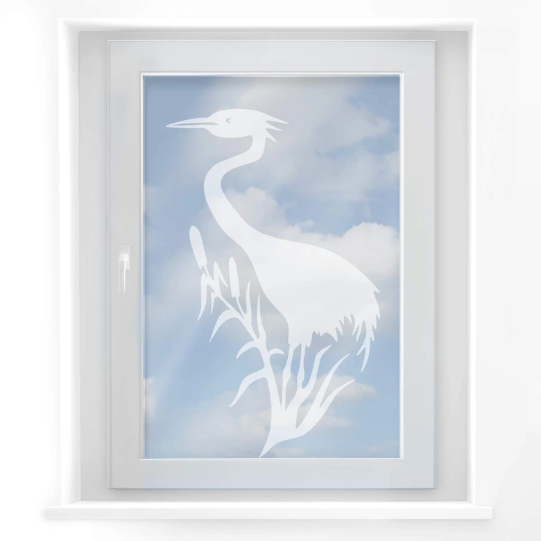 Decoración de ventanas con garzas 
