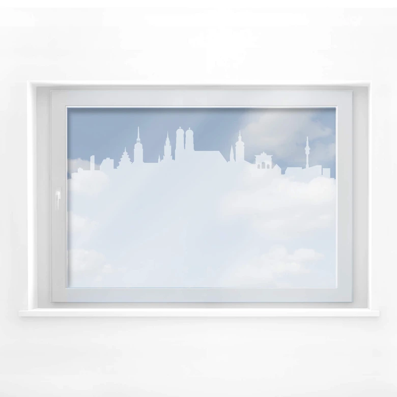 Fensterdekor München Skyline 