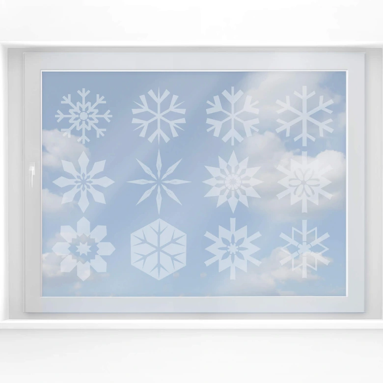 Fensterdekor Schneeflocken 
