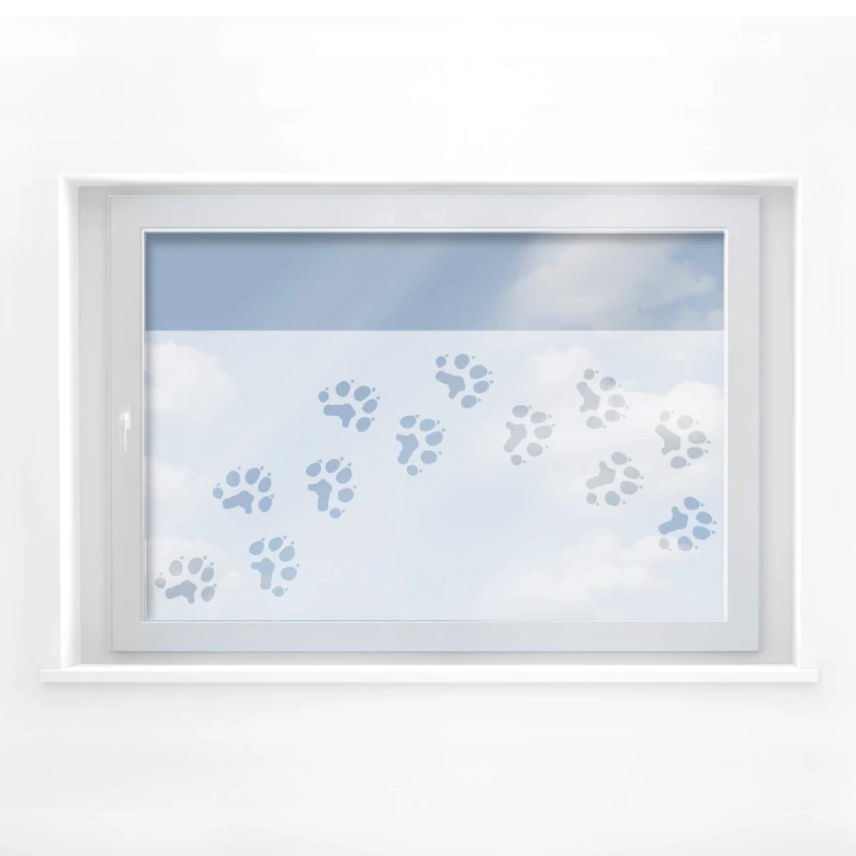 Fensterdekor Pfotentapsen 