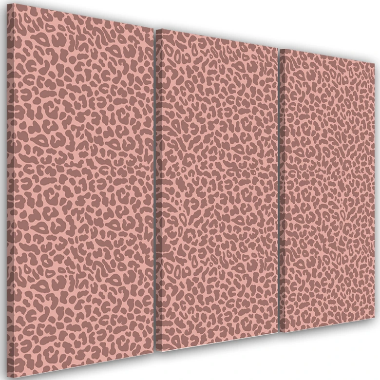 3 stykke lærredsprint, Leopard Leopard Pels Patches Mønster 