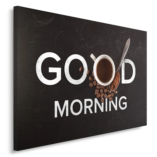 Leinwandbild, Guten Morgen Kaffe 