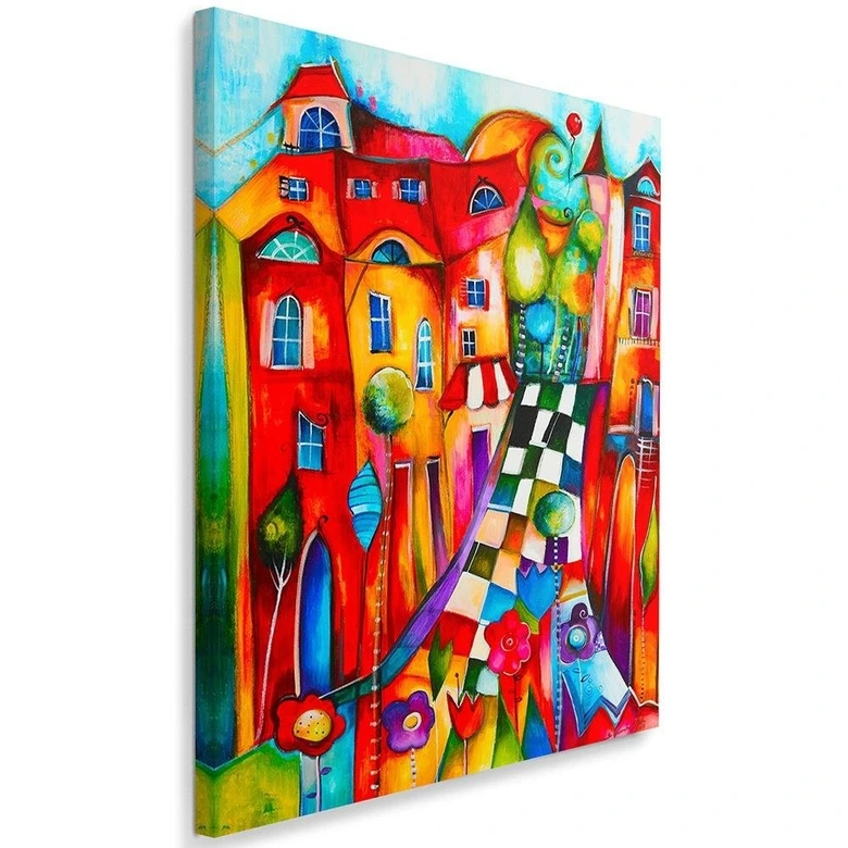 Leinwandbild, Bunte Stadt 
