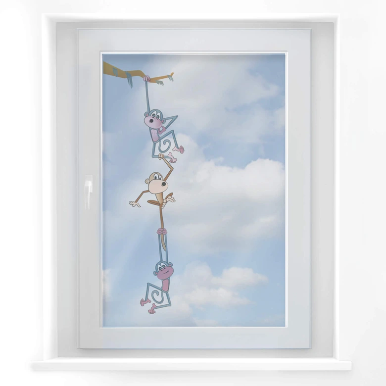 Columpio mono con ventana 